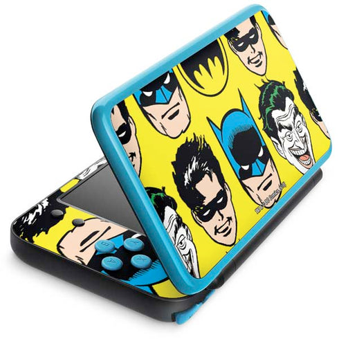 DC Comics Batman Vintage Character Pattern - Joker and Robin Nintendo 2DS XL (2017) Skin